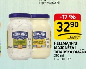 HELLMANN'S MAJONÉZA | TATARSKÁ OMÁČKA 210ml