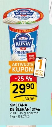 SMETANA KE ŠLEHÁNÍ 31%