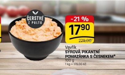 Vavřík Sýrová pikantní pomazánka s česnekem