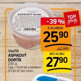 Vavřík Aspikový dortík