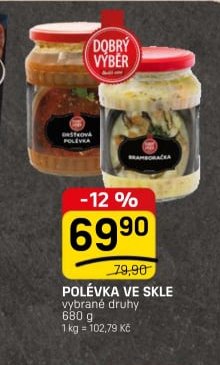 Polévka ve skle