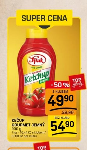 KEČUP GOURMET JEMNÝ 900 g