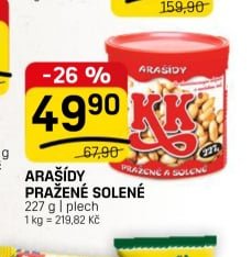 ARAŠÍDY PRAŽENÉ SOLENÉ 227 g