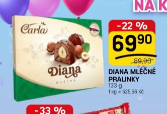 Carla Diana mléčné pralinky 133 g