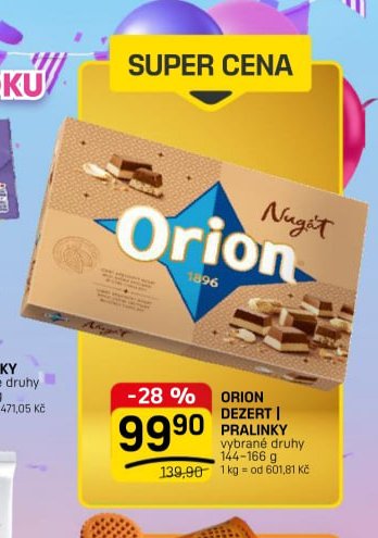 Orion dezert | pralinky vybrané druhy 144-166 g
