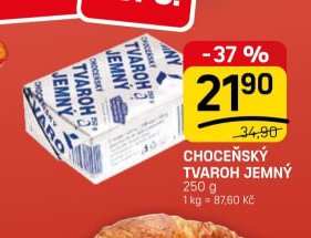 CHOCEŇSKÝ TVAROH JEMNÝ 250 g