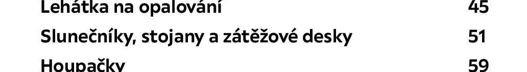 Slunečníky, stojany a zátěžové desky