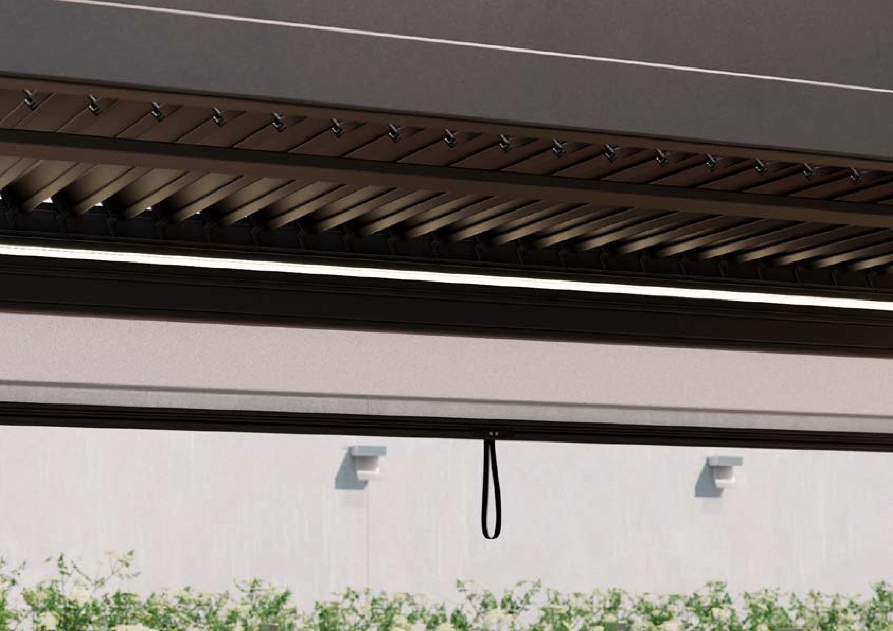 Venkovní pergola se stahovací střechou