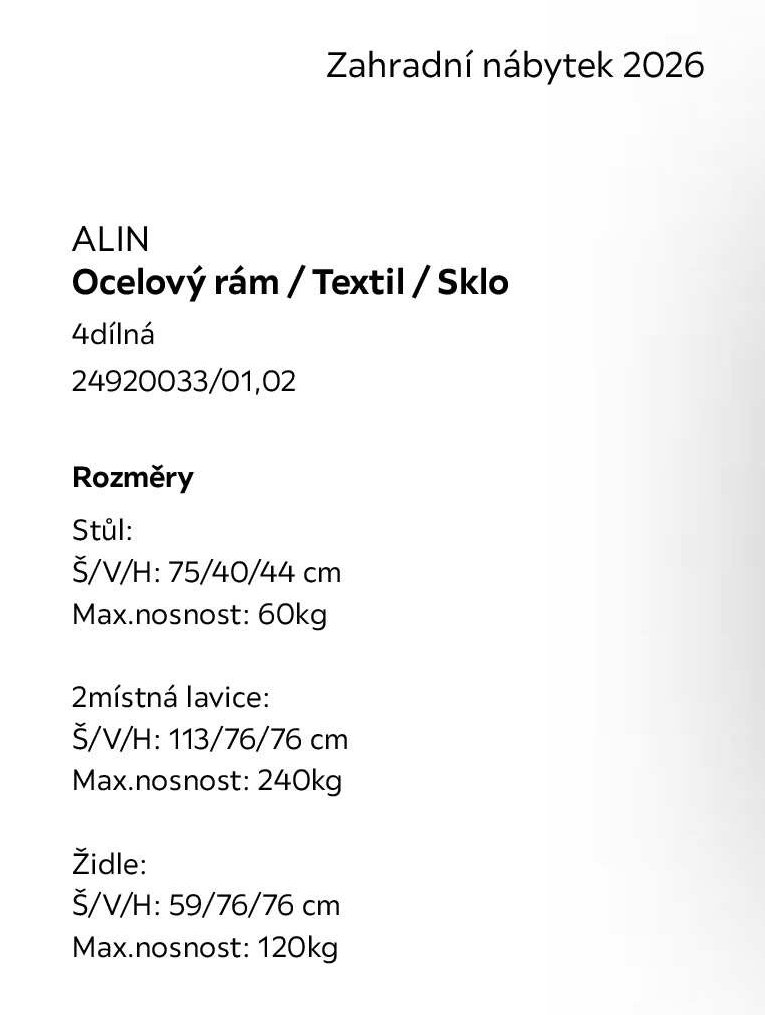 ALIN Zahradní nábytek
