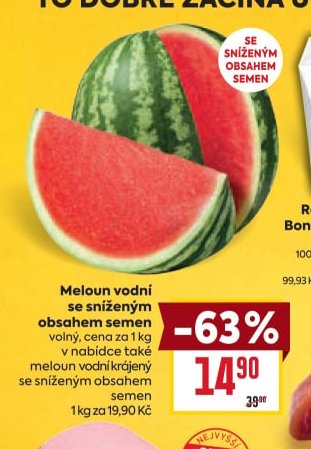Meloun vodní se sníženým obsahem semen