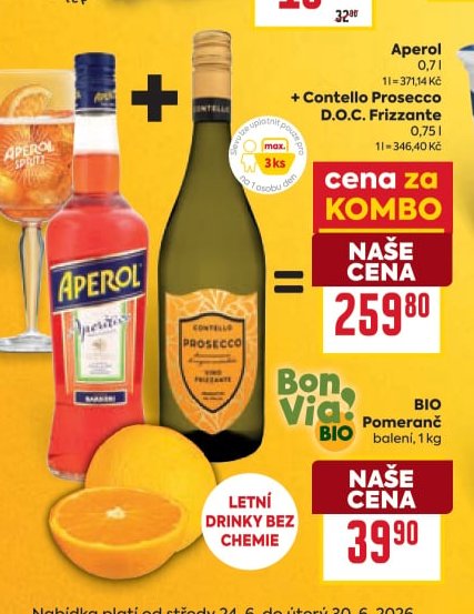 Aperol + Contello Prosecco