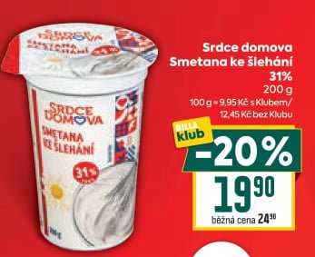Srdce domova Smetana ke šlehání