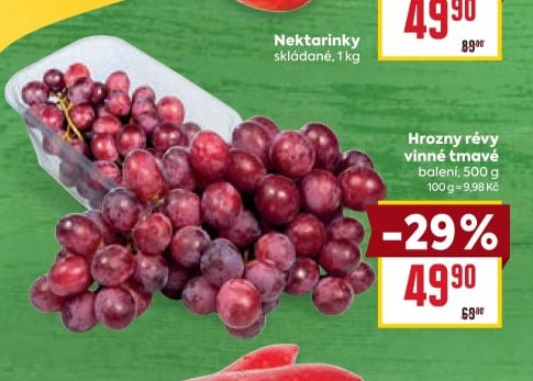 Hrozny révy vinné tmavé