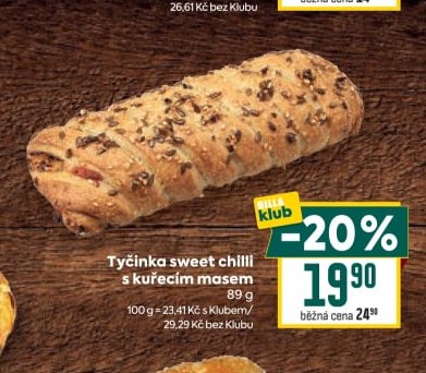 Tyčinka sweet chilli s kuřecím masem
