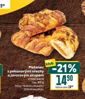 Pletenec s pekanovými ořechy a javorovým sirupem z naší pece
