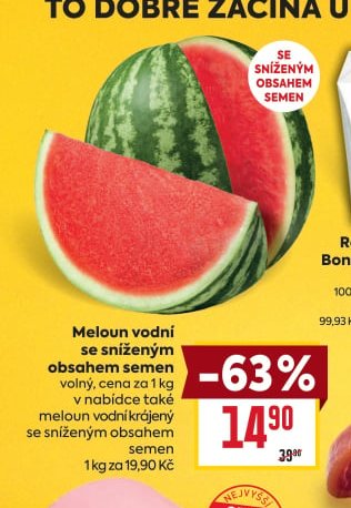 Meloun vodní se sníženým obsahem semen