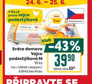 Srdce domova Vejce podestýlková