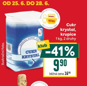 Cukr krystal, krupice