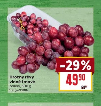 Hrozny révy vinné tmavé
