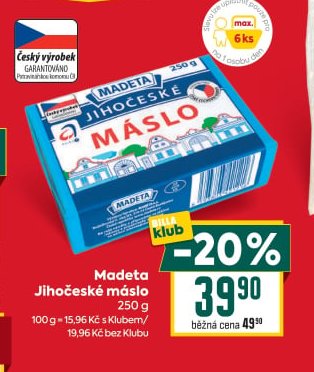 Madeta Jihočeské máslo
