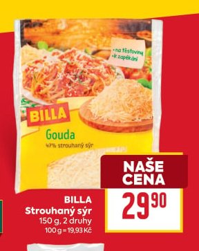 BILLA Strouhaný sýr