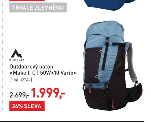 McKinley Outdoorový batoh Make II CT 50W+10 Vario