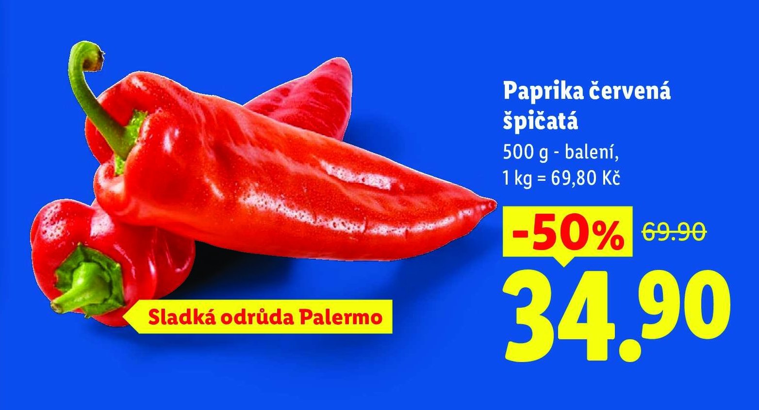Paprika červená špičatá
