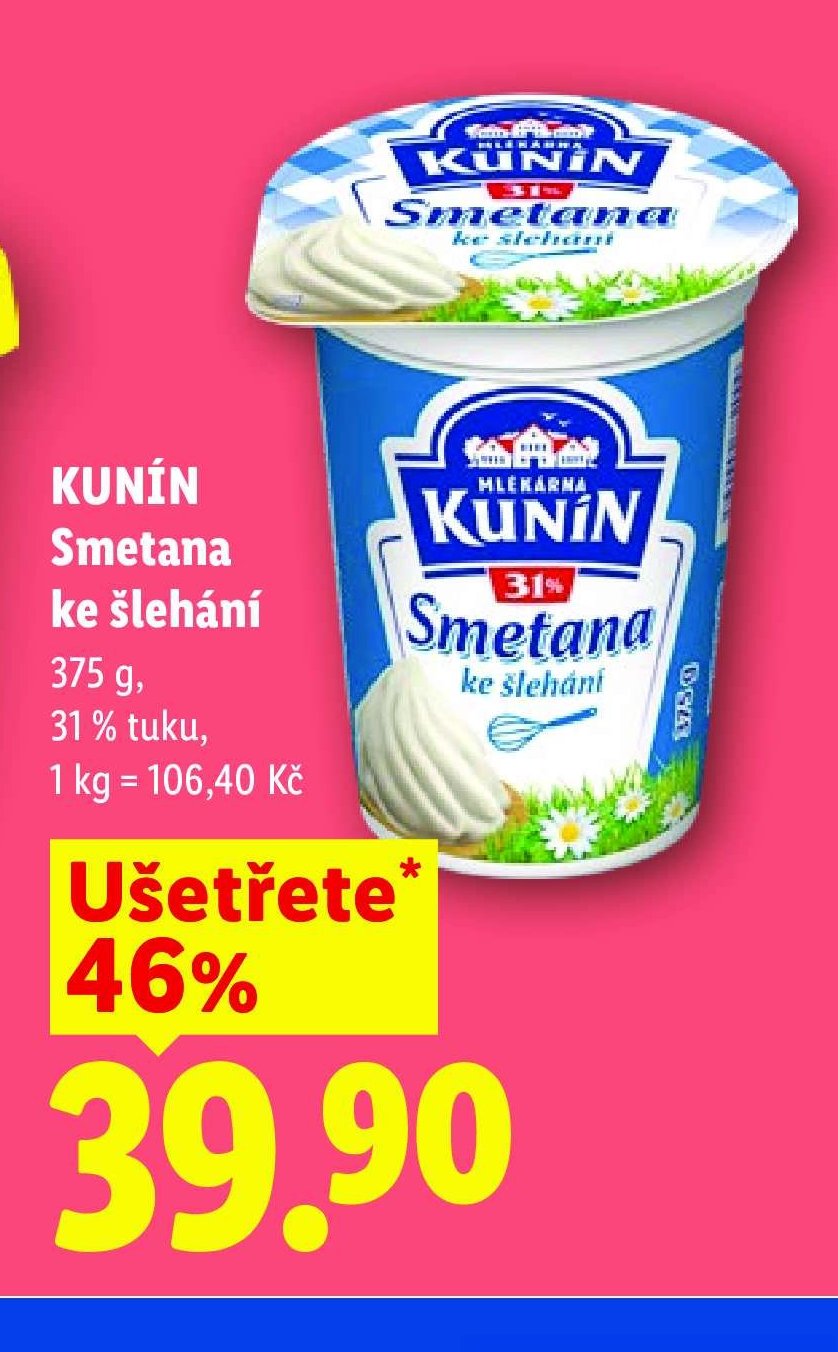 KUNÍN Smetana ke šlehání