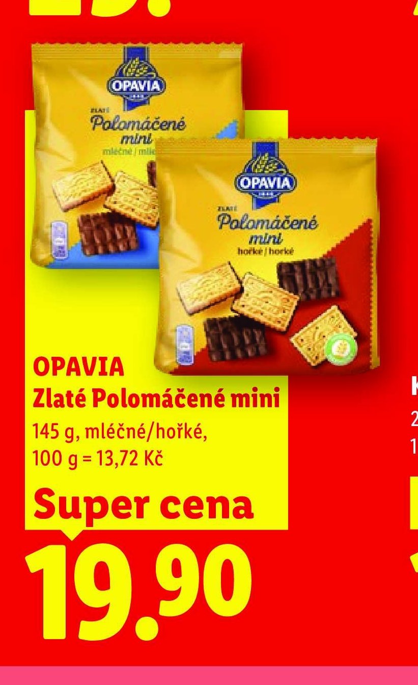 OPAVIA Zlaté Polomáčené mini