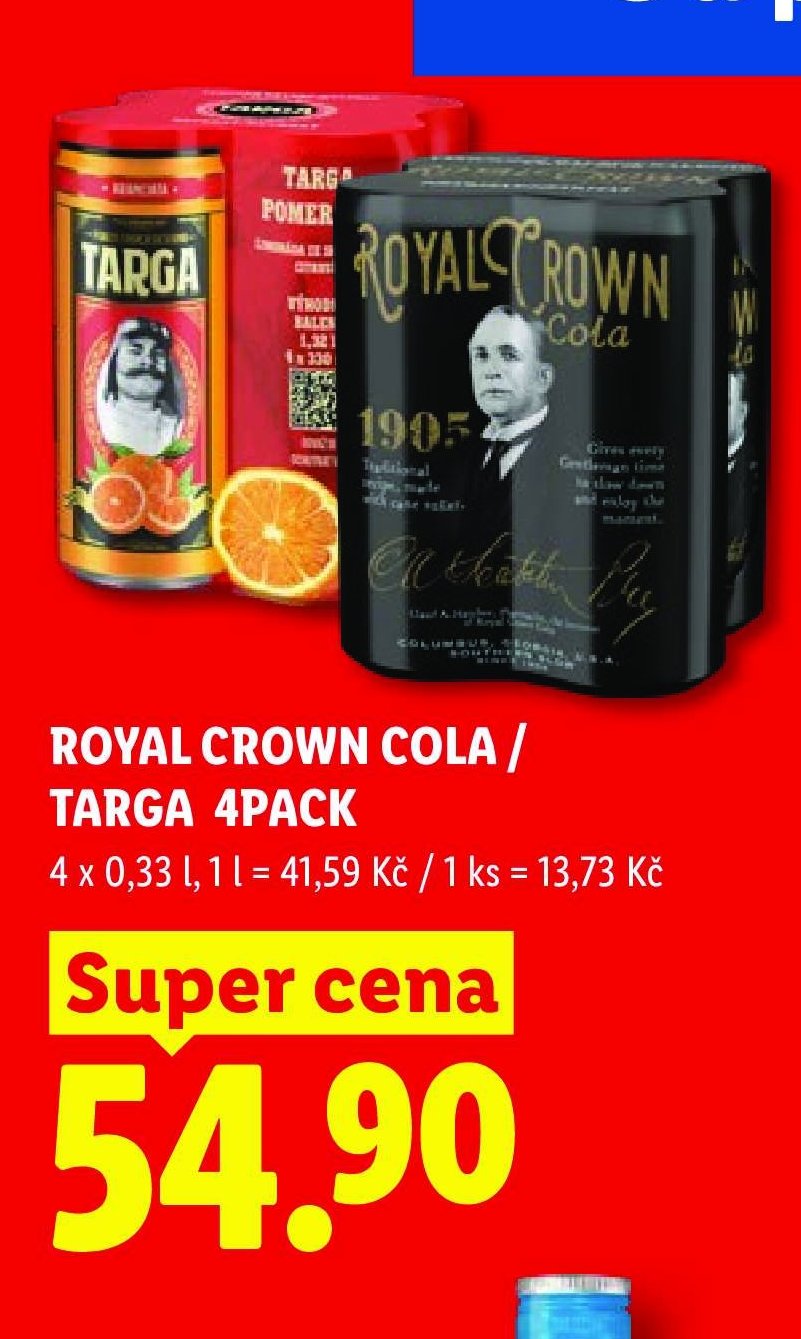 ROYAL CROWN COLA / TARGA 4PACK