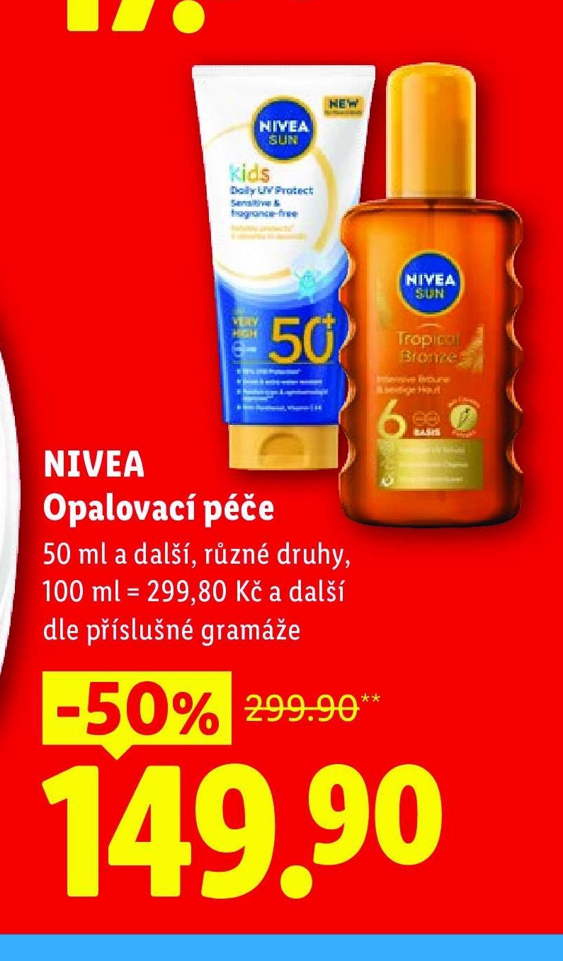 NIVEA Opalovací péče