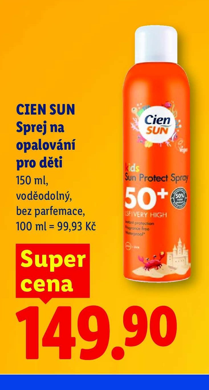 CIEN SUN Sprej na opalování pro děti 150 ml