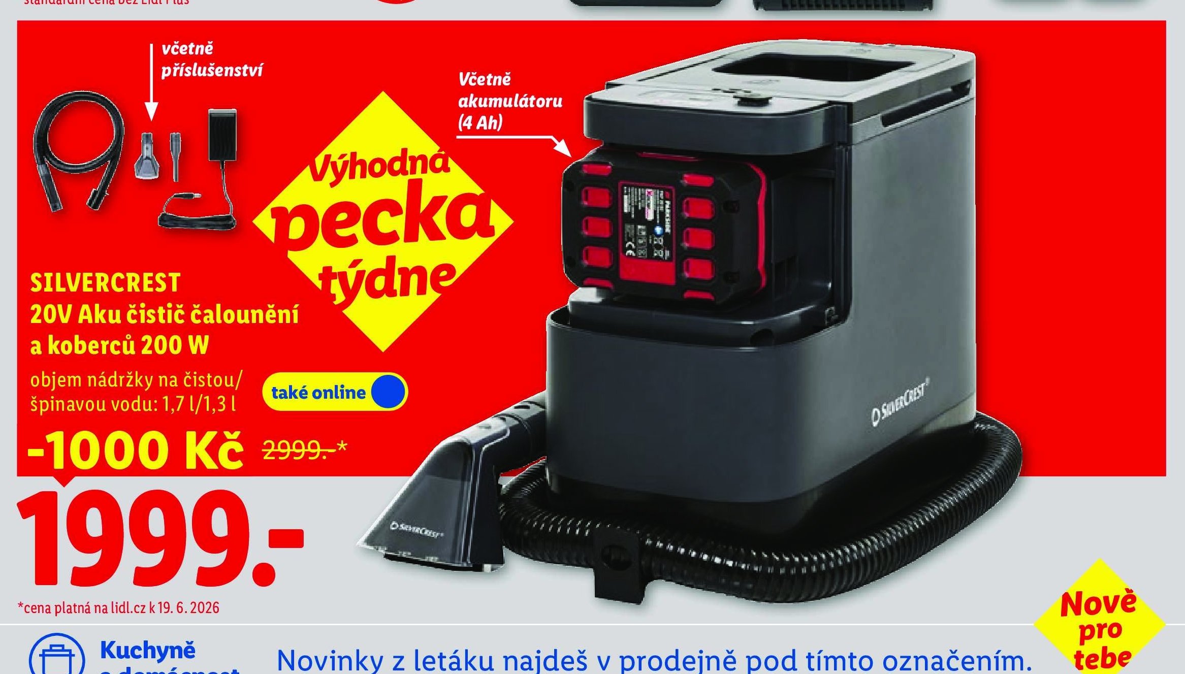 SILVERCREST 20V Aku čistič čalounění a koberců 200 W