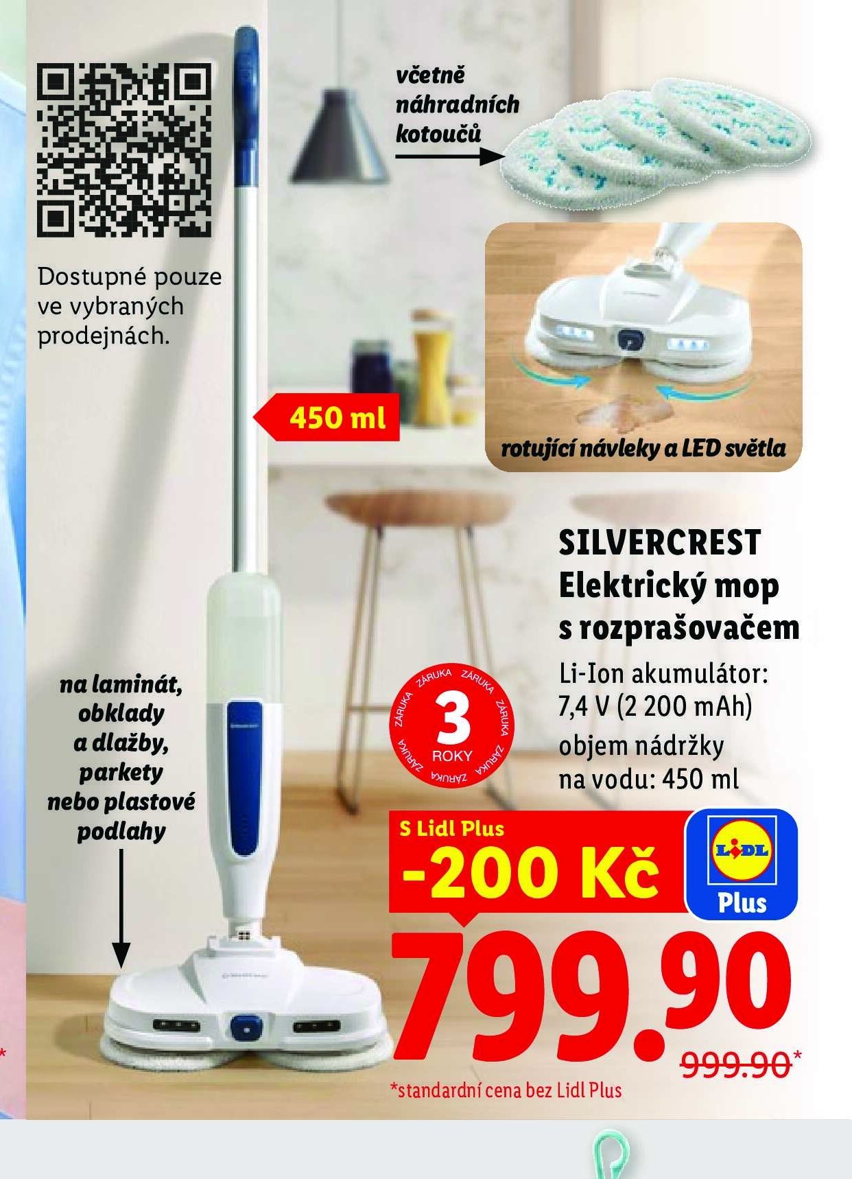 SILVERCREST Elektrický mop s rozprašovačem