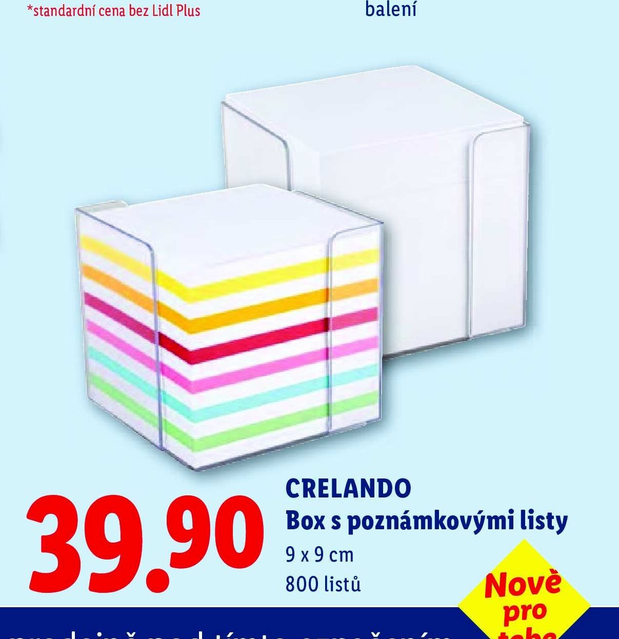 CRELANDO Box s poznámkovými listy