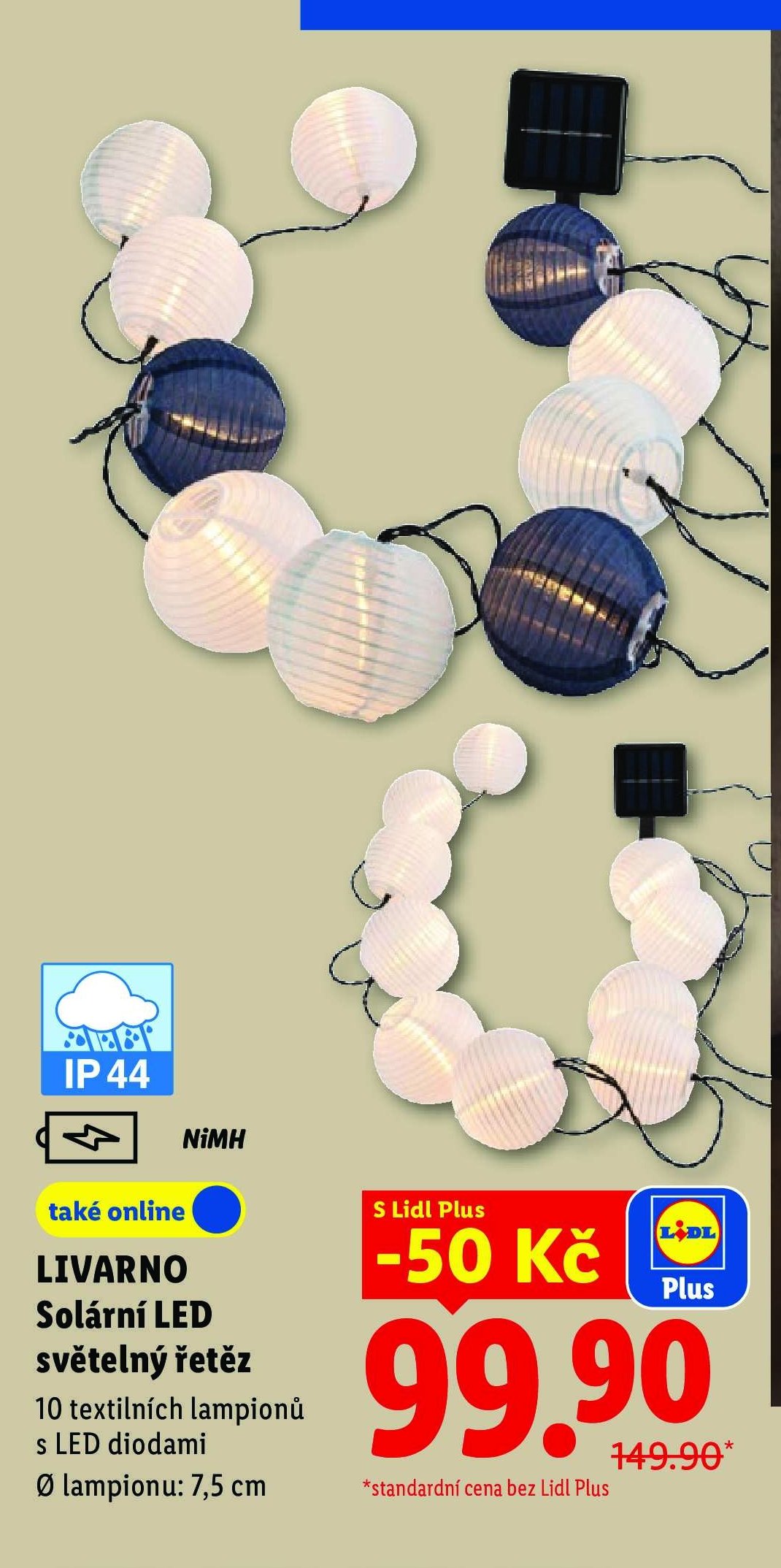 LIVARNO Solární LED světelný řetěz