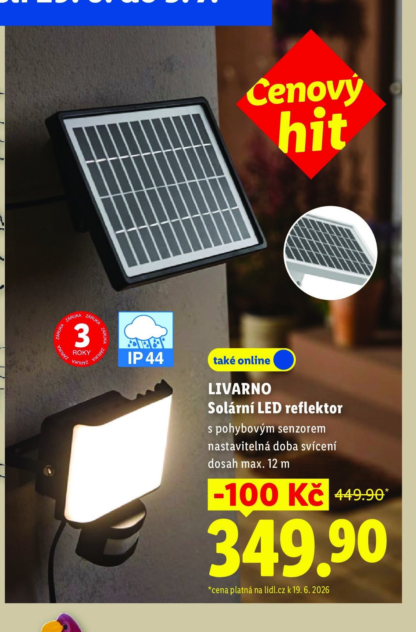 LIVARNO Solární LED reflektor