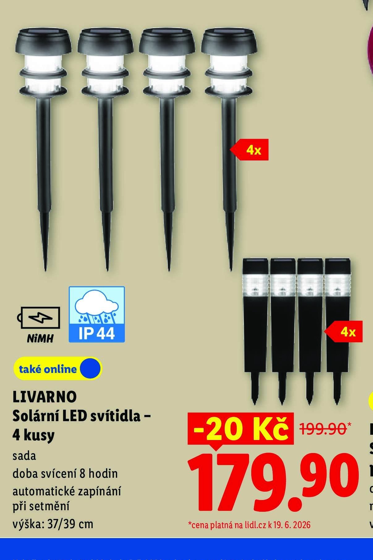 LIVARNO Solární LED svítidla – 4 kusy