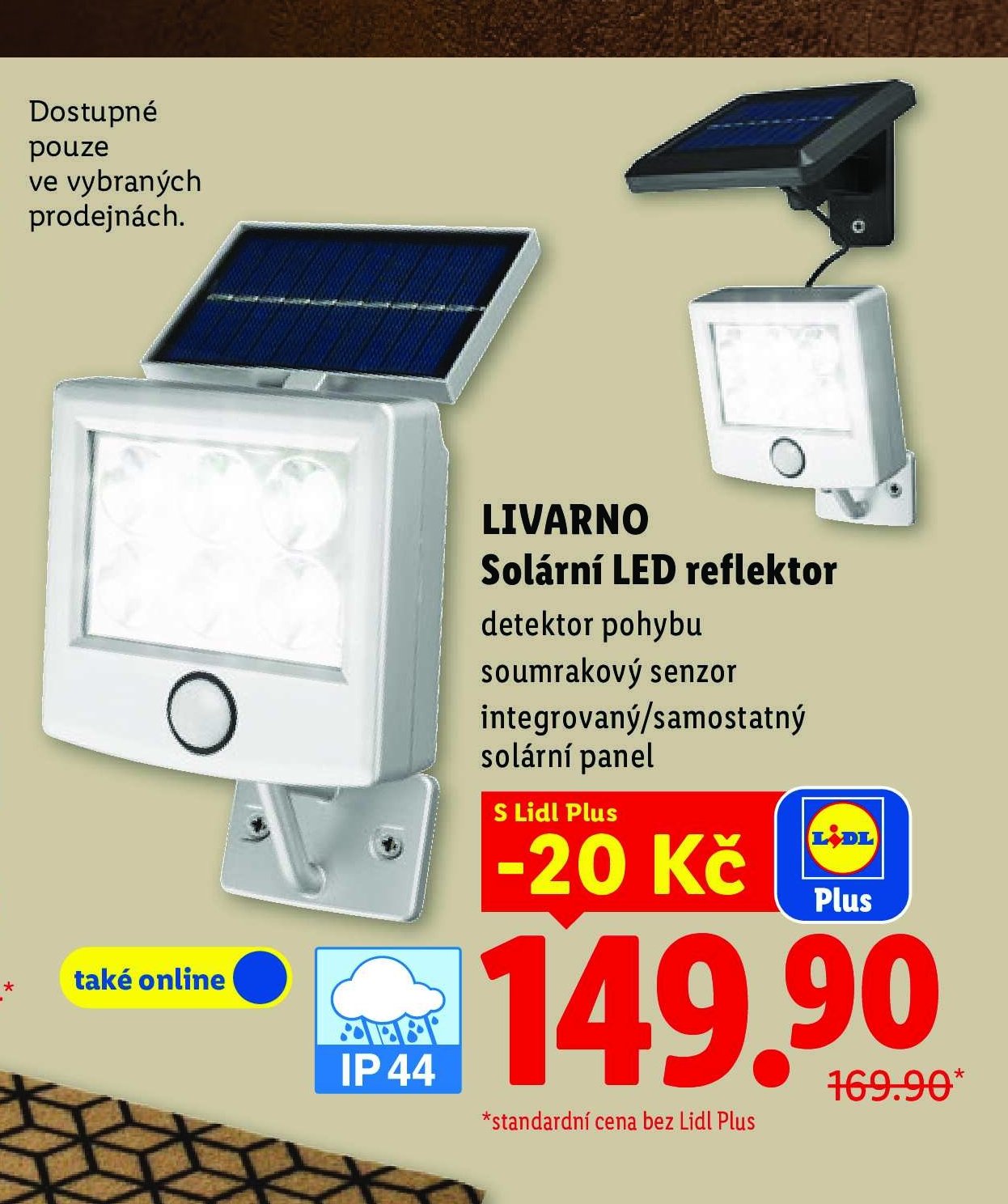 LIVARNO Solární LED reflektor