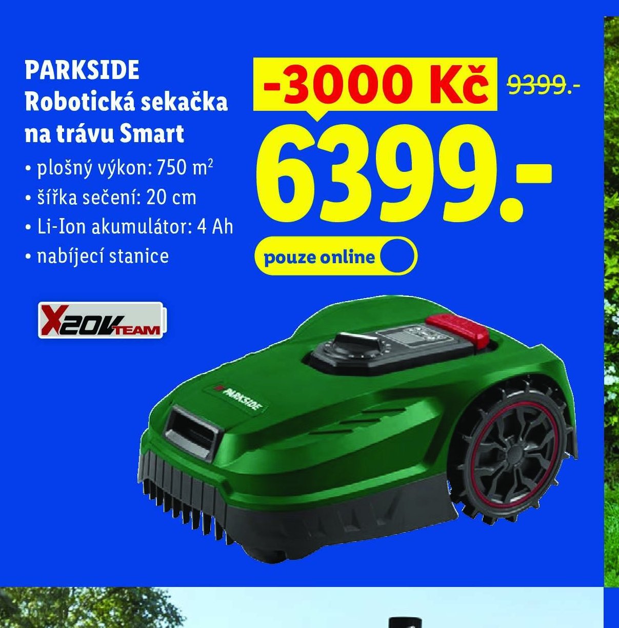 PARKSIDE Robotická sekačka na trávu Smart
