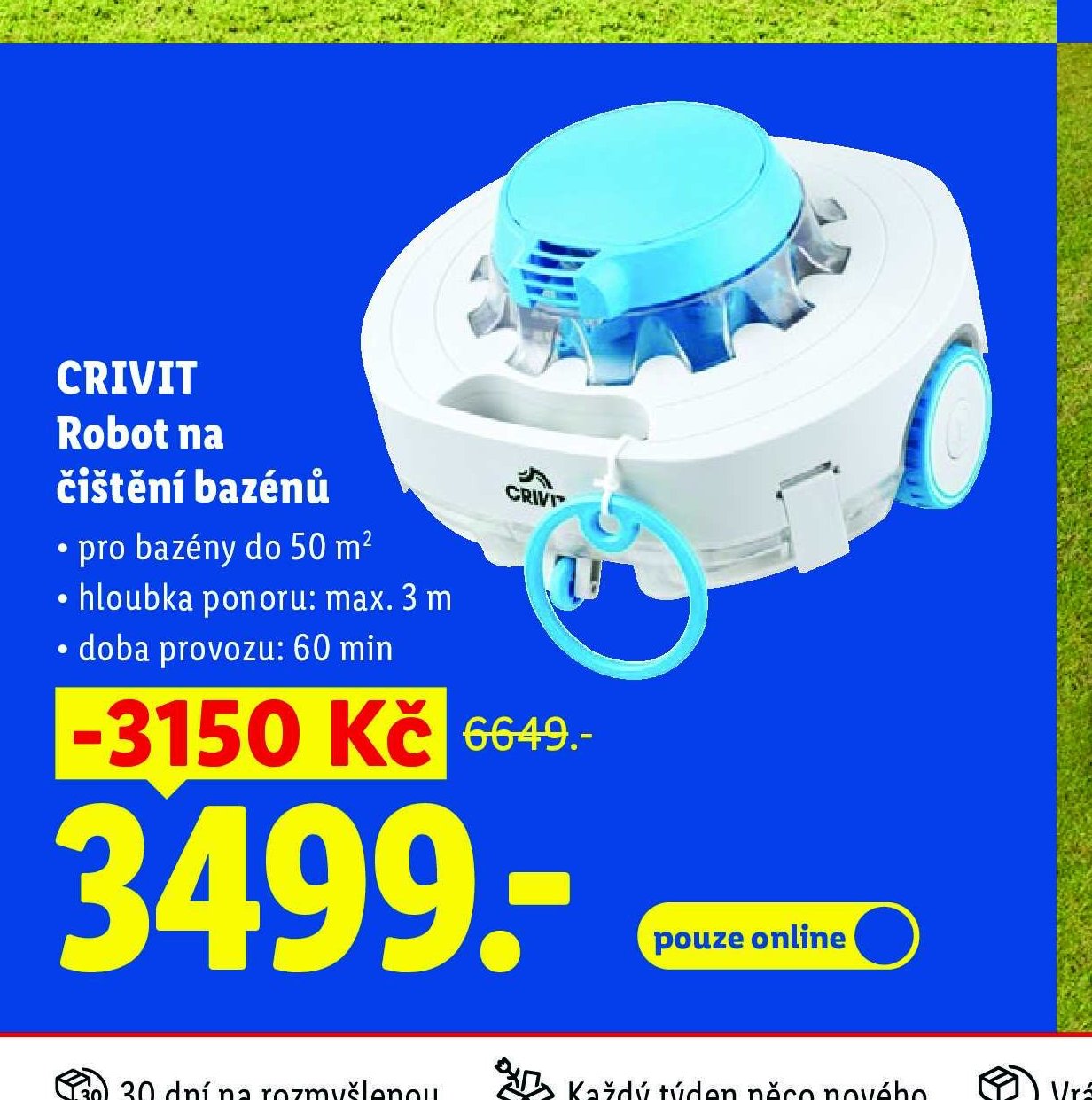 CRIVIT Robot na čištění bazénů