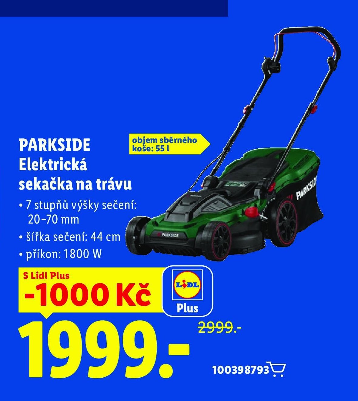 PARKSIDE Elektrická sekačka na trávu