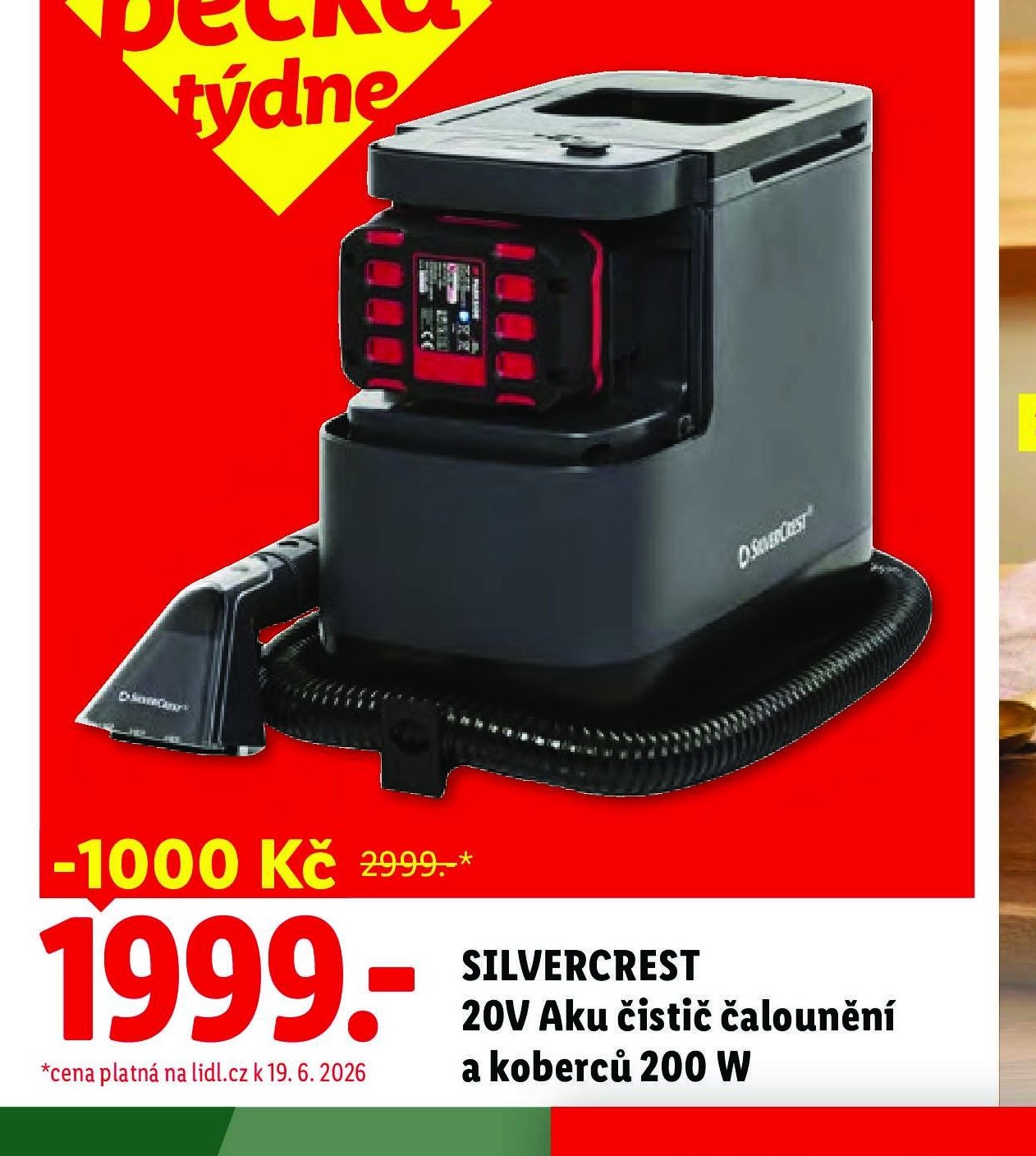 SILVERCREST 20V Aku čistič čalounění a koberců 200 W