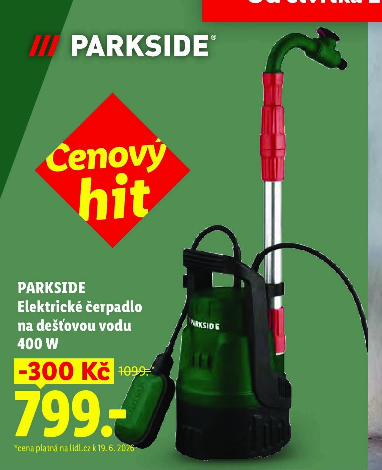 PARKSIDE Elektrické čerpadlo na dešťovou vodu 400 W