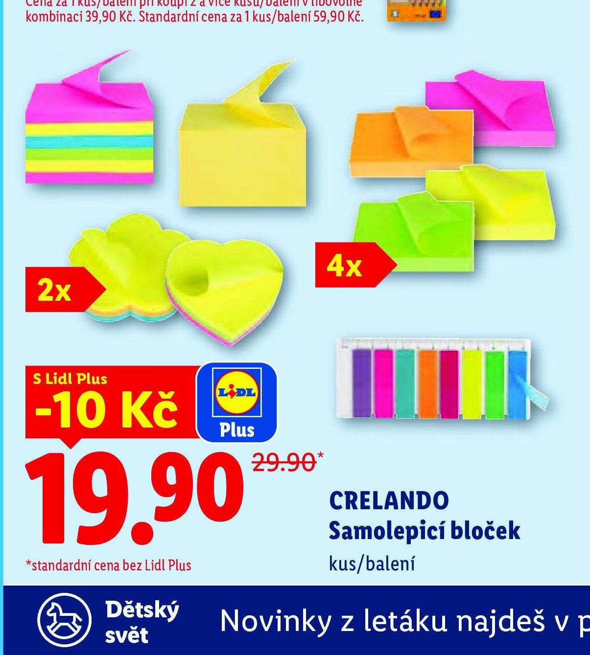 CRELANDO Samolepicí bloček