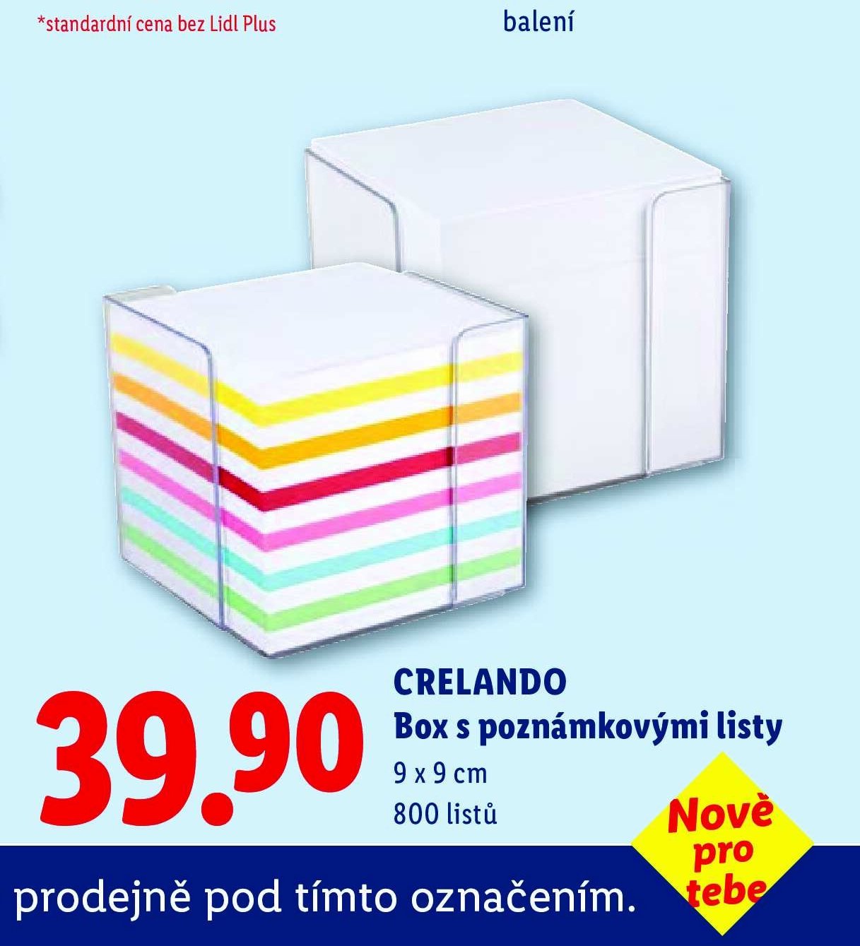 CRELANDO Box s poznámkovými listy