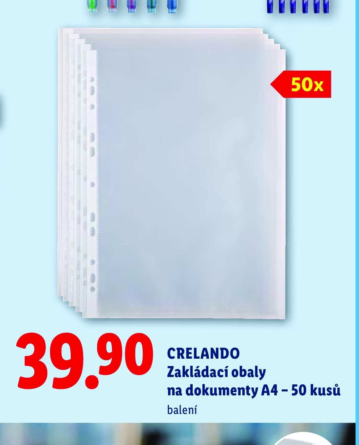 CRELANDO Zakládací obaly na dokumenty A4