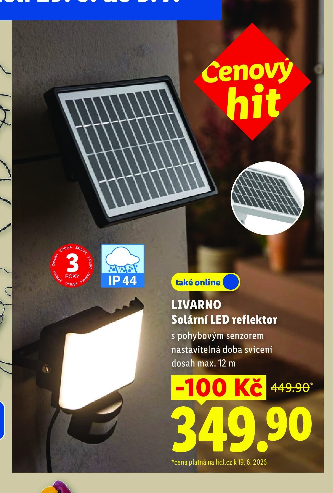 LIVARNO Solární LED reflektor