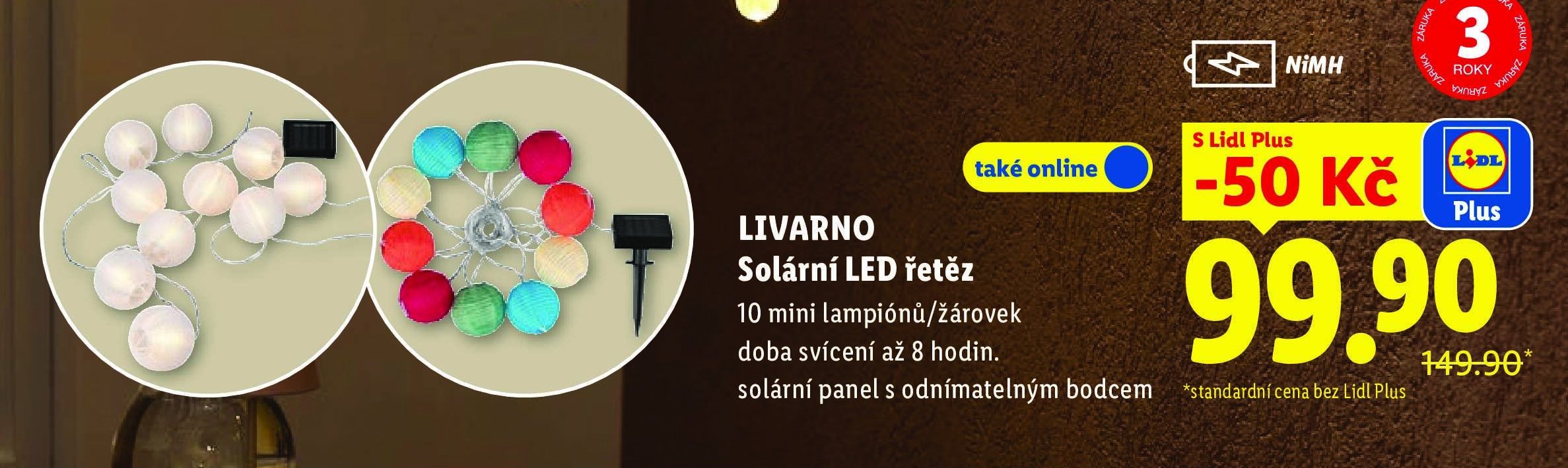 LIVARNO Solární LED řetěz