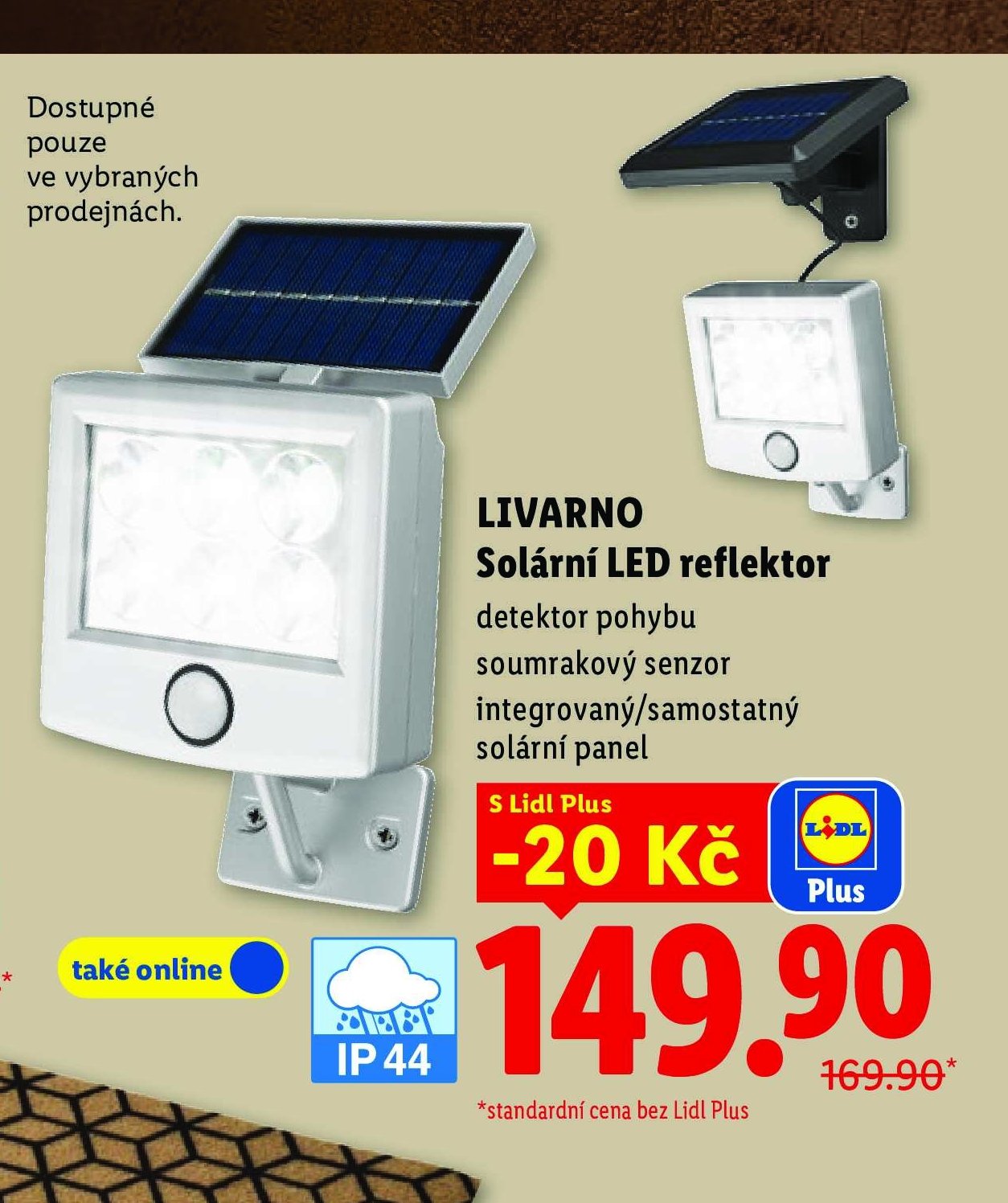 LIVARNO Solární LED reflektor